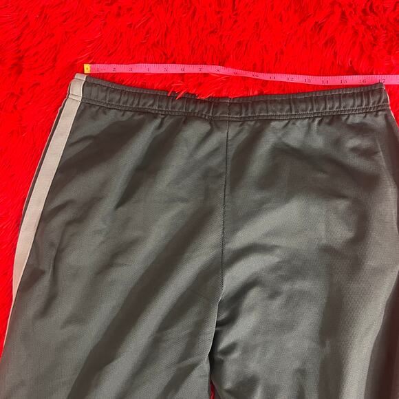 Mens Large Gray 90s Vintage Wide Leg Sweatpants Light gray Striped Streetwear - Picture 3 of 4